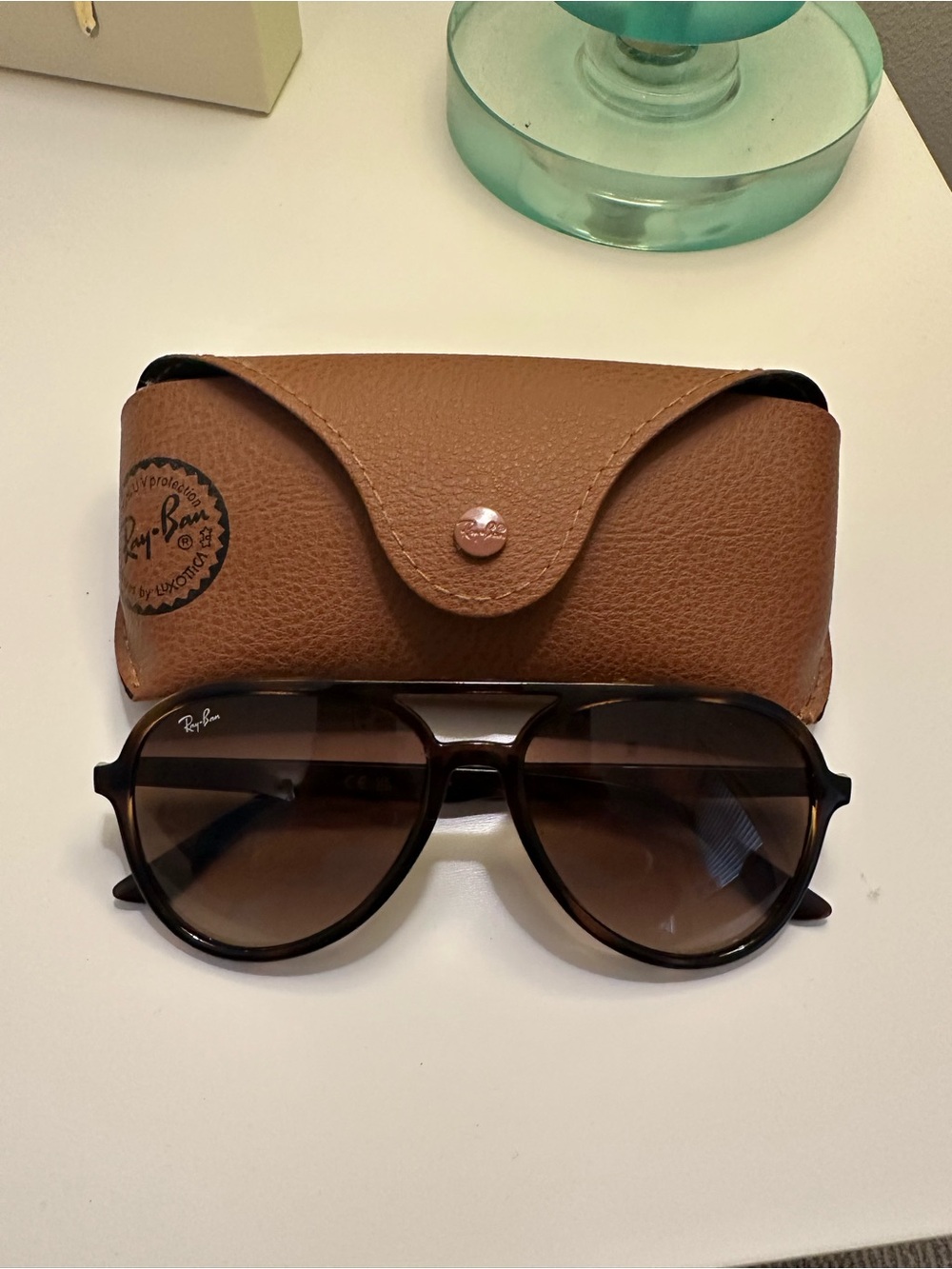 Ray-Ban Brown Tortoiseshell Aviator Sunglasses